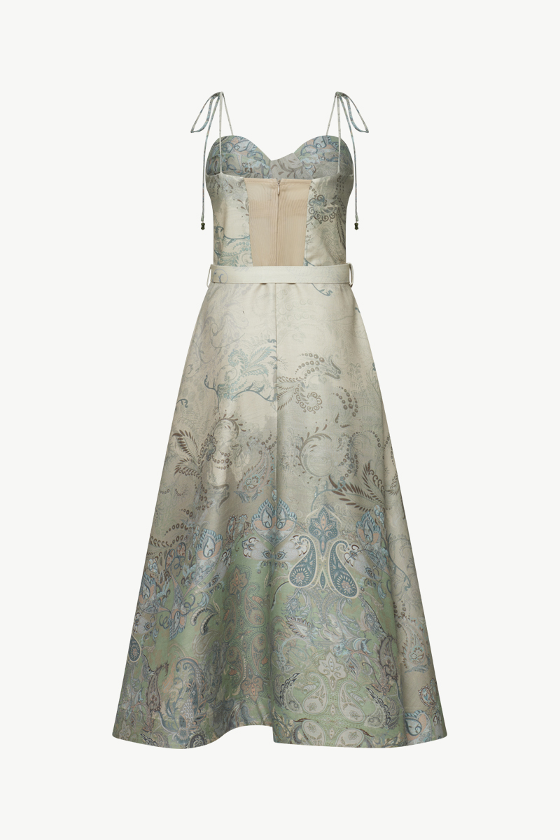 MIDI DRESS WITH BELT MIDI DRESS WITH BELT