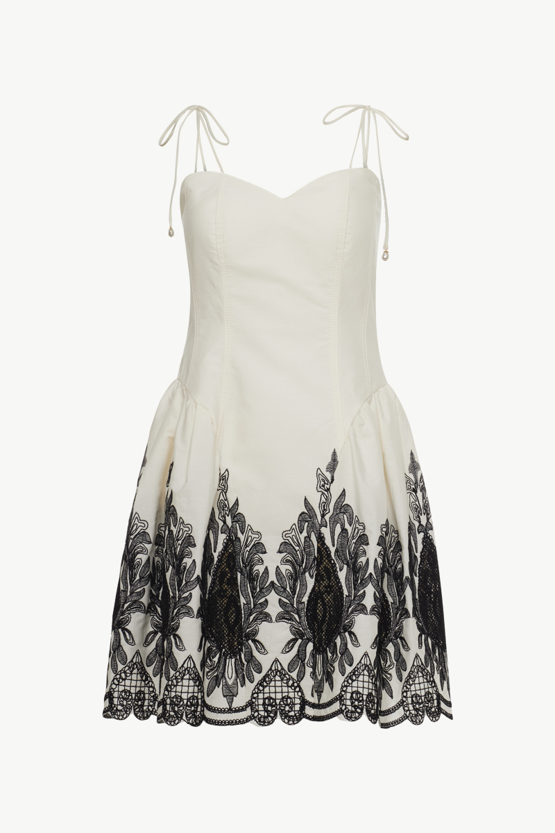 MINI DRESS WITH LACE DETAIL