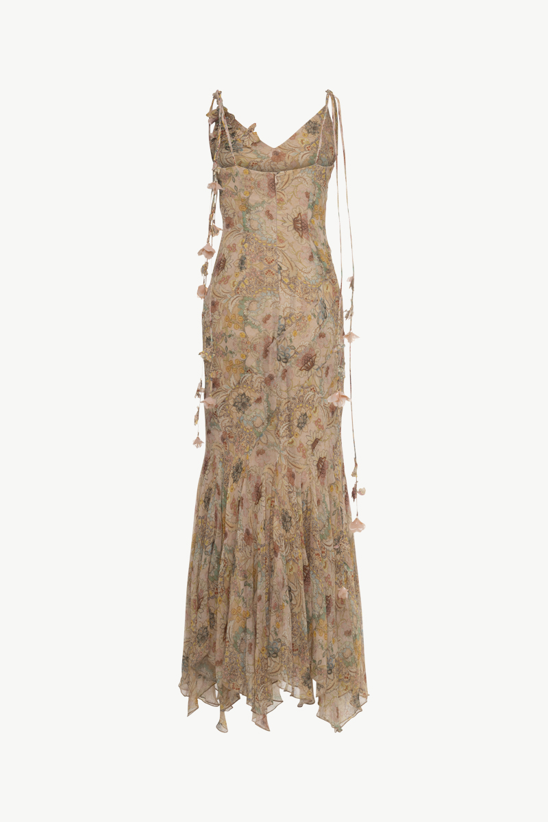 SILK PRINTED DRESS