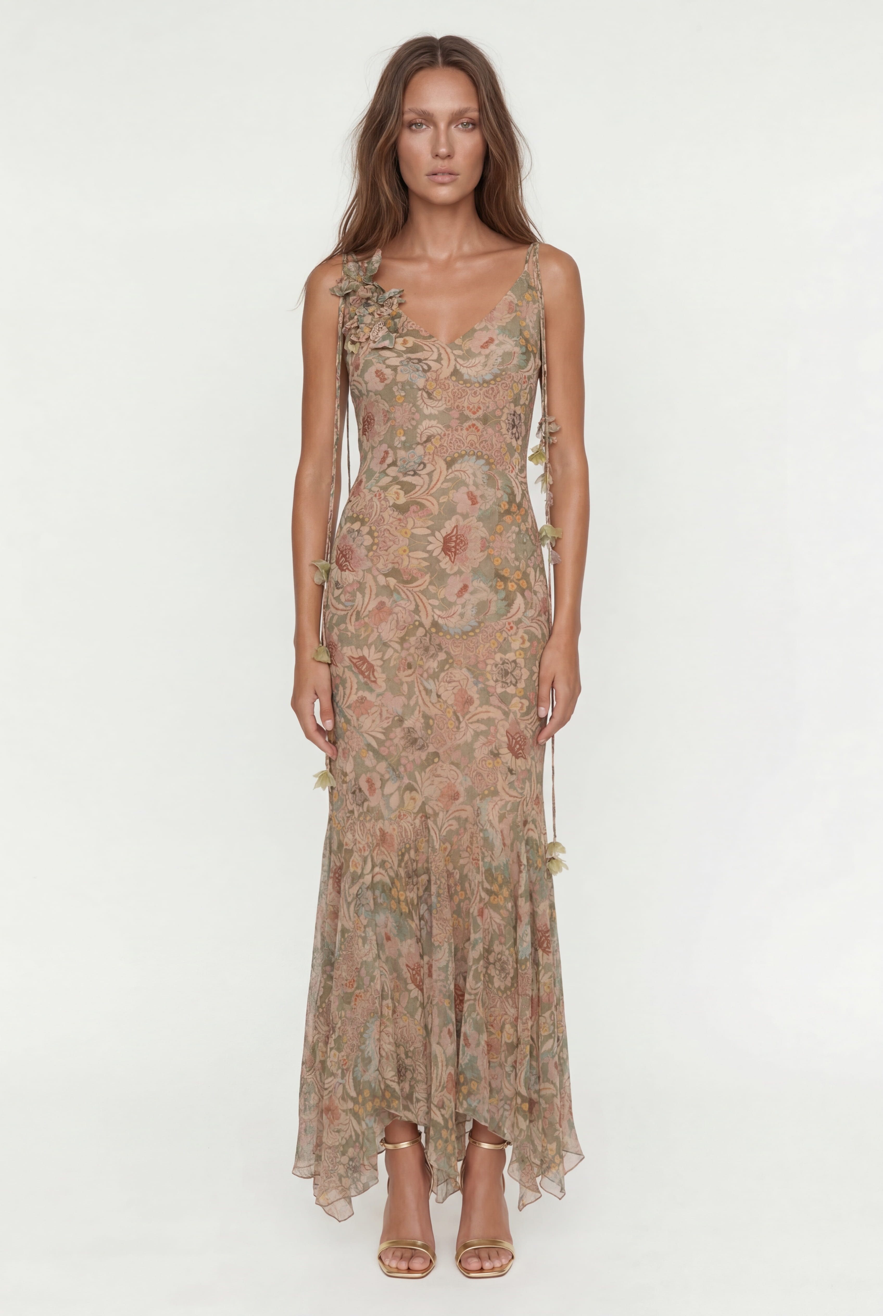 SILK PRINTED DRESS