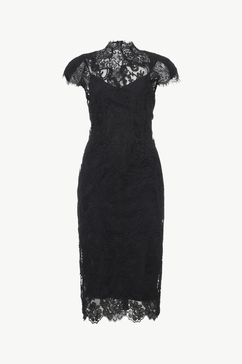 navy blue lace dress with jacket Alex Evenings Soutache Lace & Chiffon Jacket Dress MAUVE / 8 main image 0