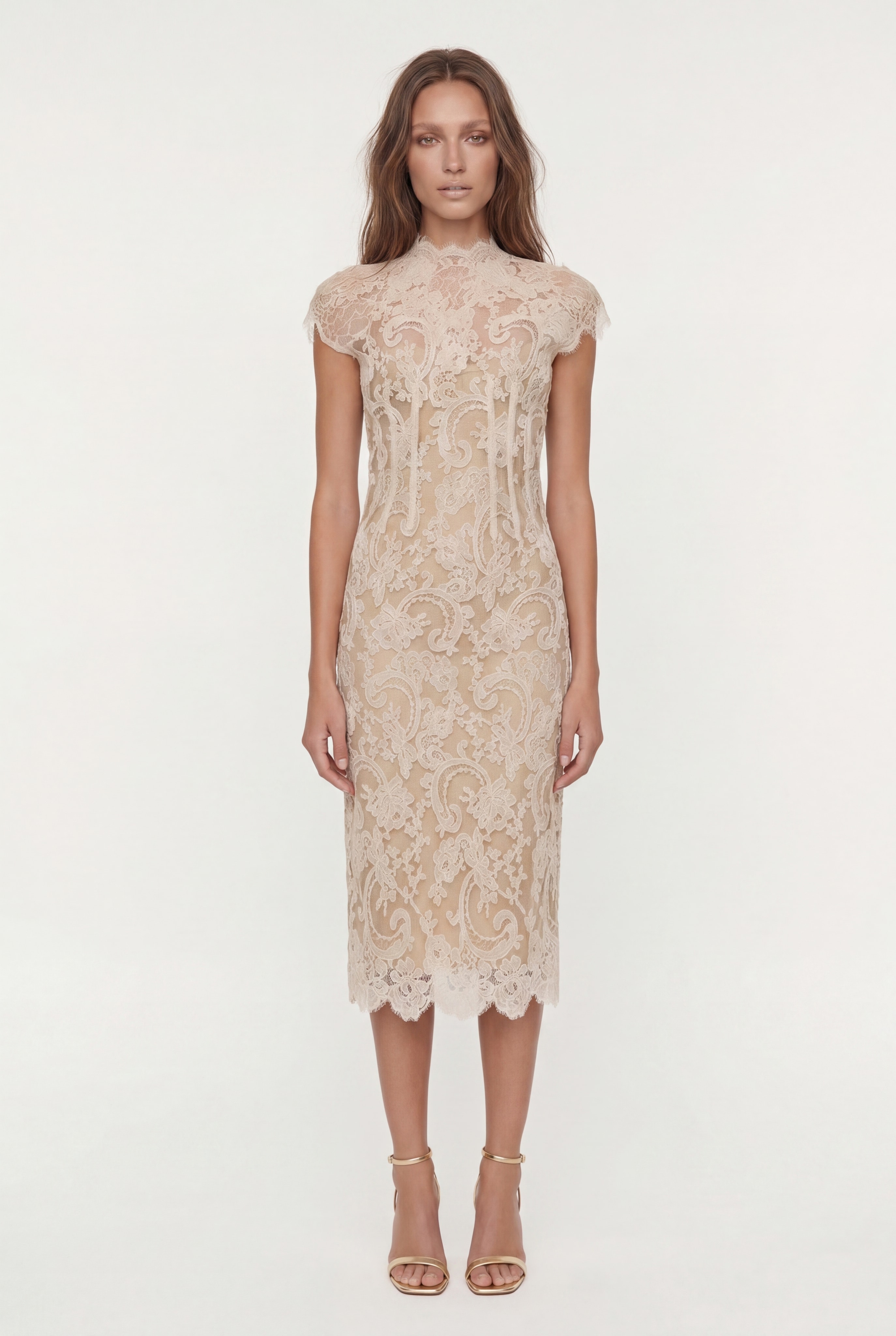 LACE MIDI DRESS