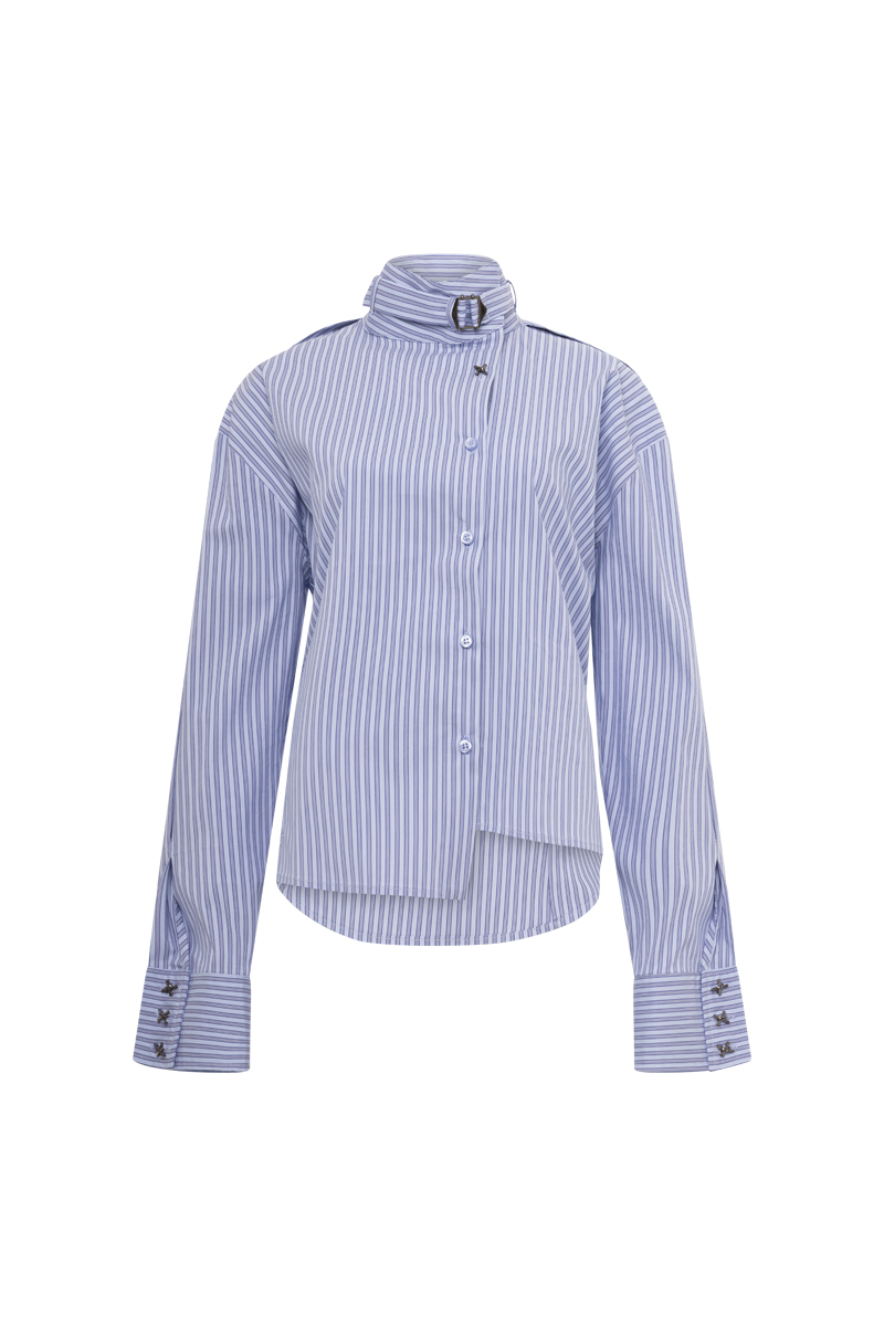 STRIPED ASYMMETRIC SHIRT