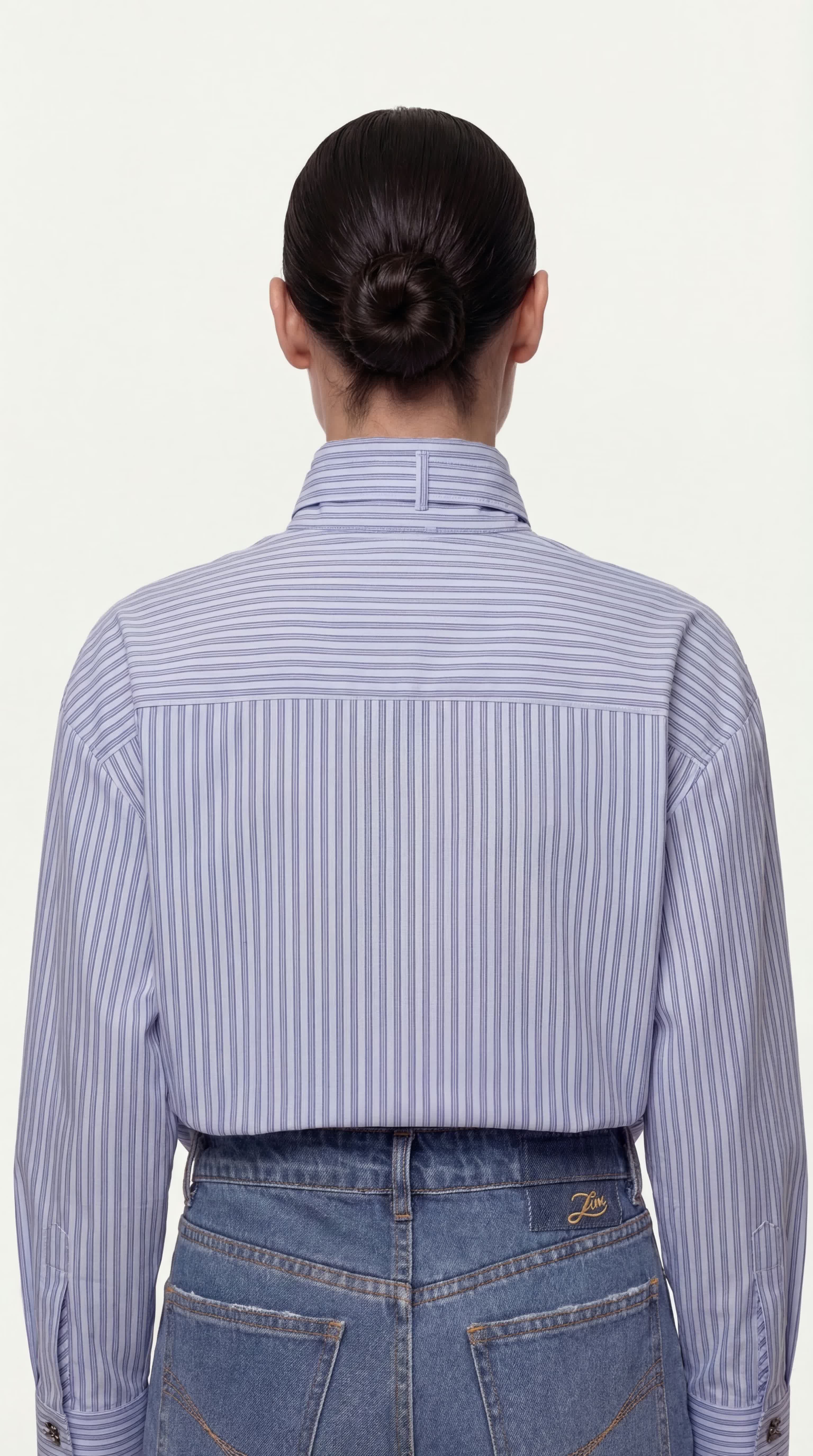 STRIPED ASYMMETRIC SHIRT