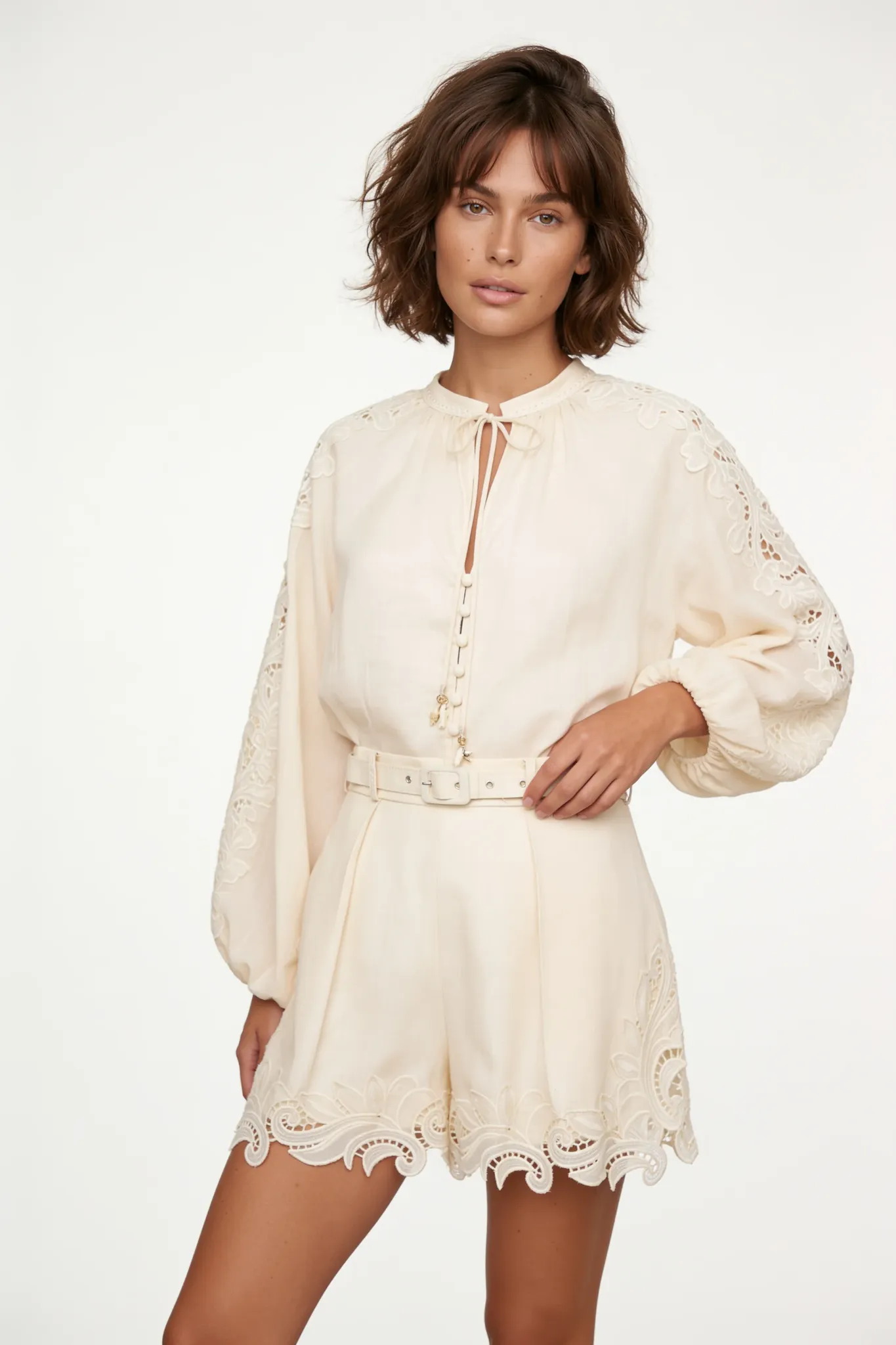 BLOUSE WITH SHEER DETAILS BLOUSE WITH SHEER DETAILS