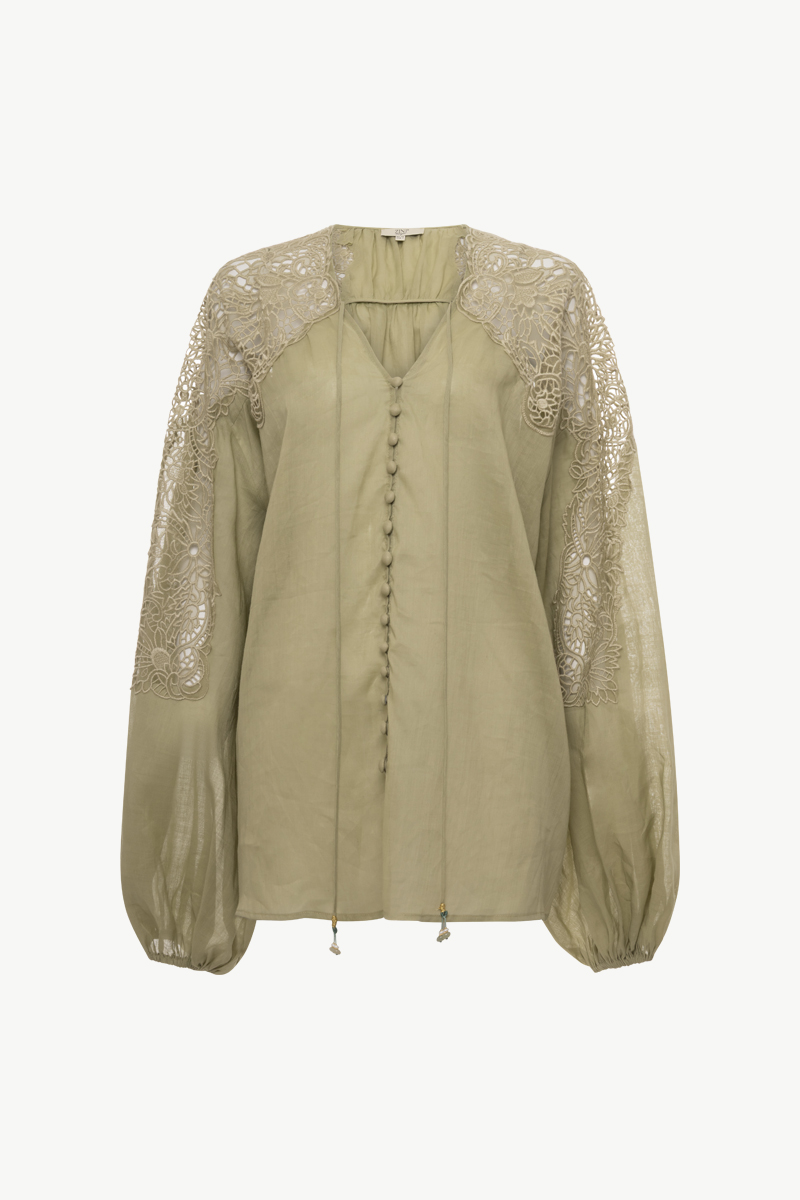 EMBROIDERED LACE SHIRT EMBROIDERED LACE SHIRT