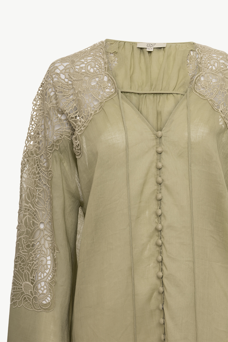 EMBROIDERED LACE SHIRT EMBROIDERED LACE SHIRT