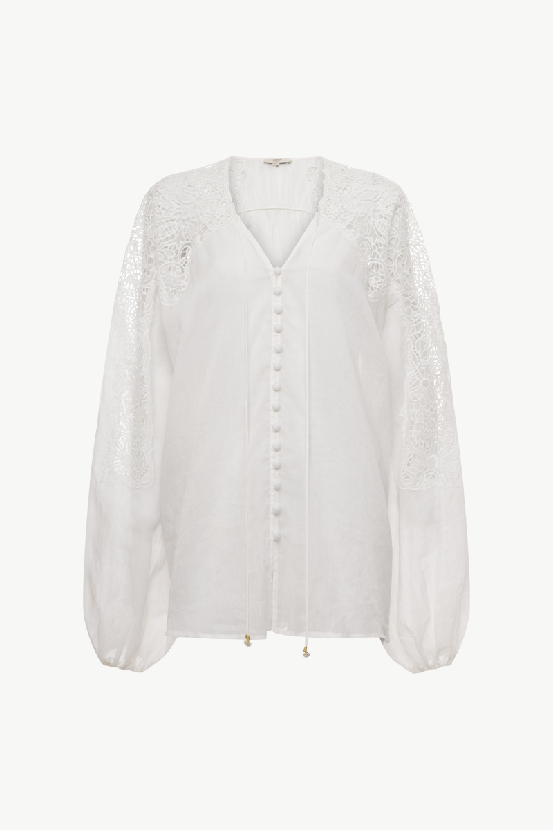 EMBROIDERED LACE SHIRT