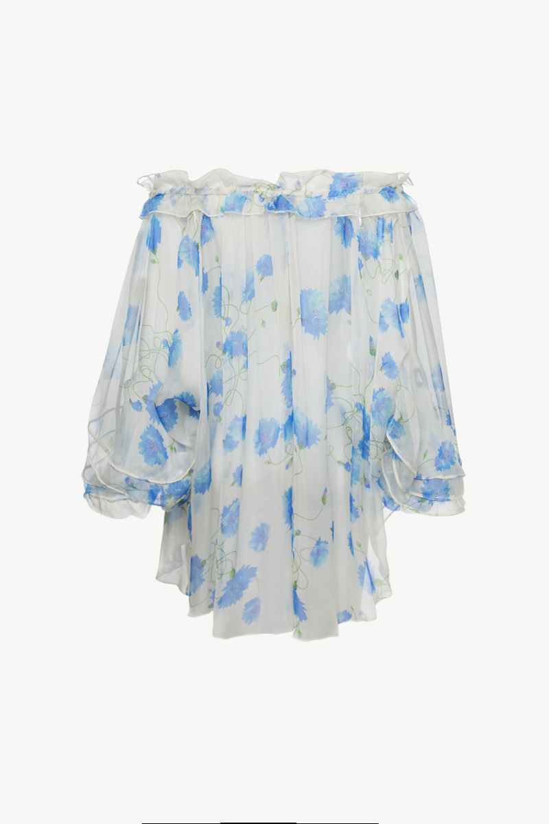 PRINTED SILK BLOUSE PRINTED SILK BLOUSE