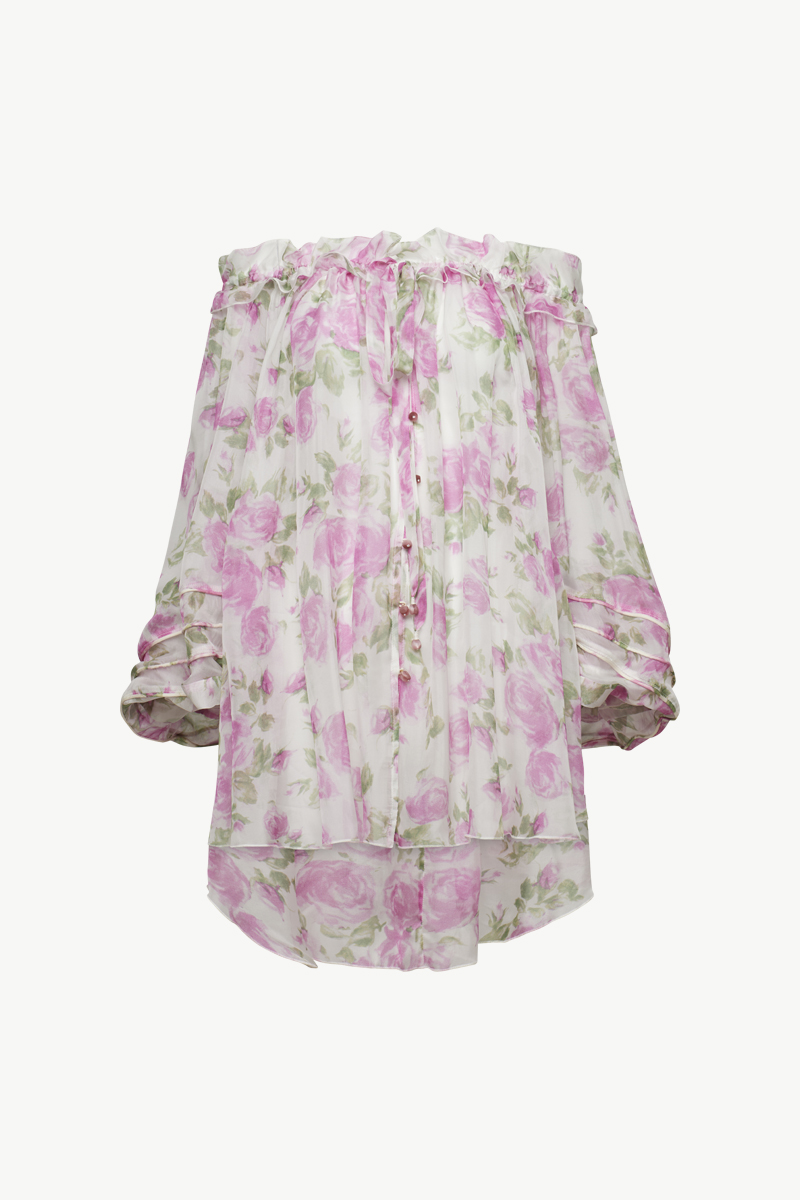 PRINTED SILK BLOUSE PRINTED SILK BLOUSE