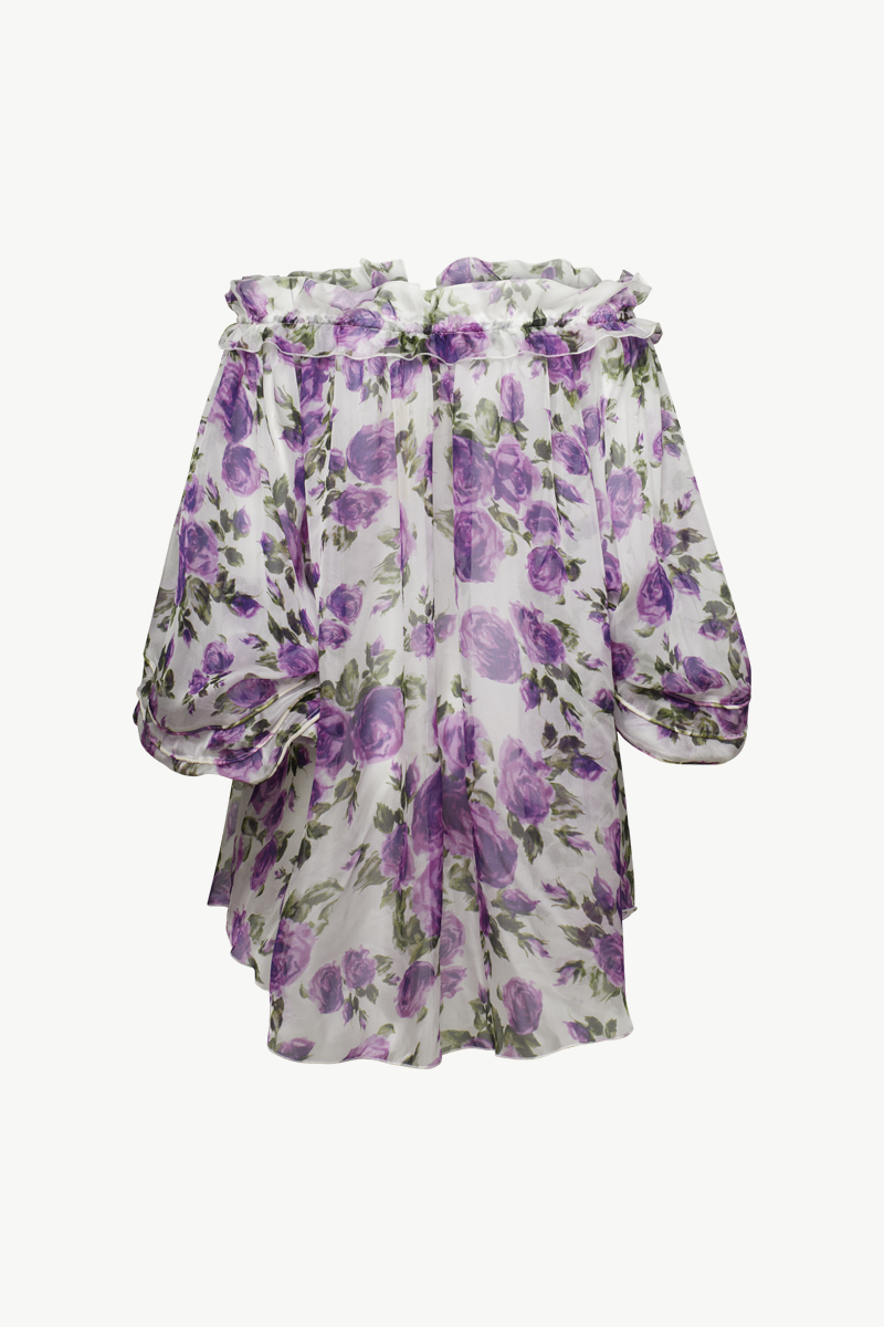 PRINTED SILK BLOUSE PRINTED SILK BLOUSE