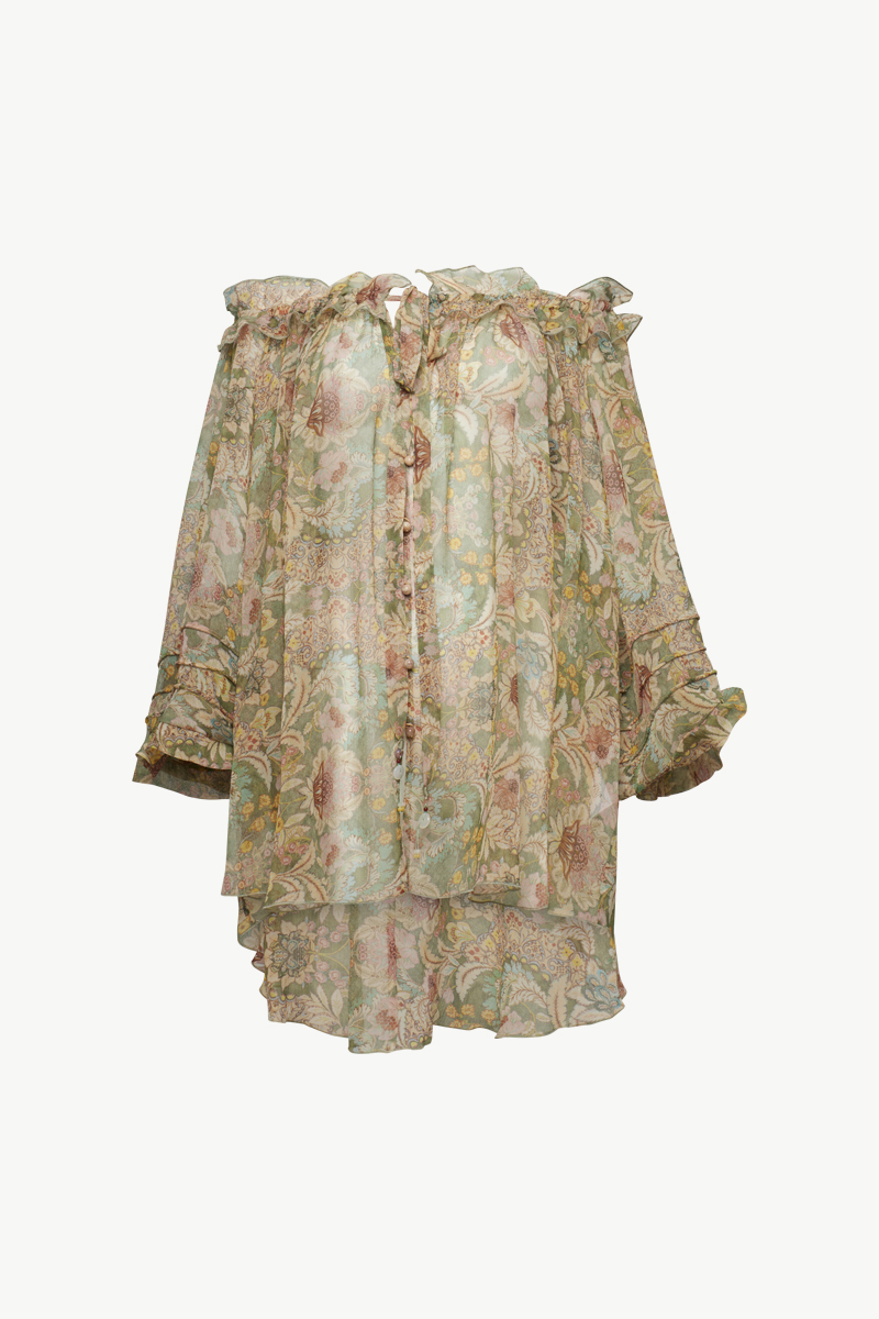 PRINTED SILK BLOUSE PRINTED SILK BLOUSE