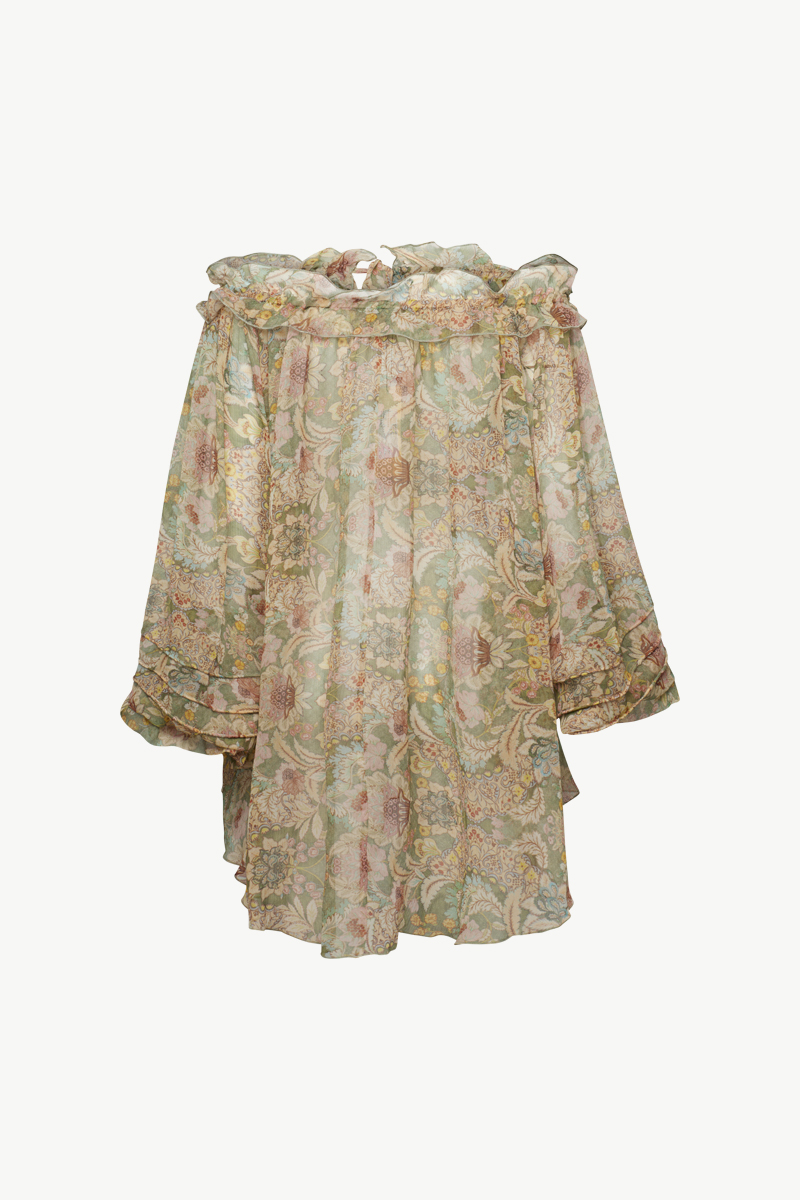 PRINTED SILK BLOUSE PRINTED SILK BLOUSE
