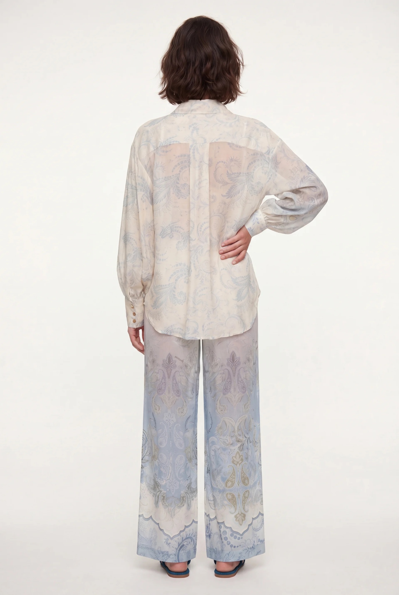 SILK PRINTED TROUSERS