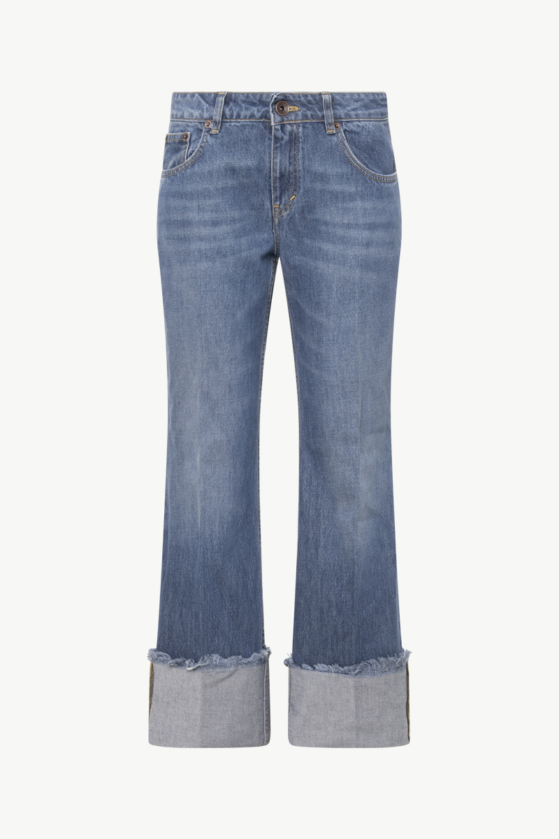 FLARED JEANS WITH LAPEL