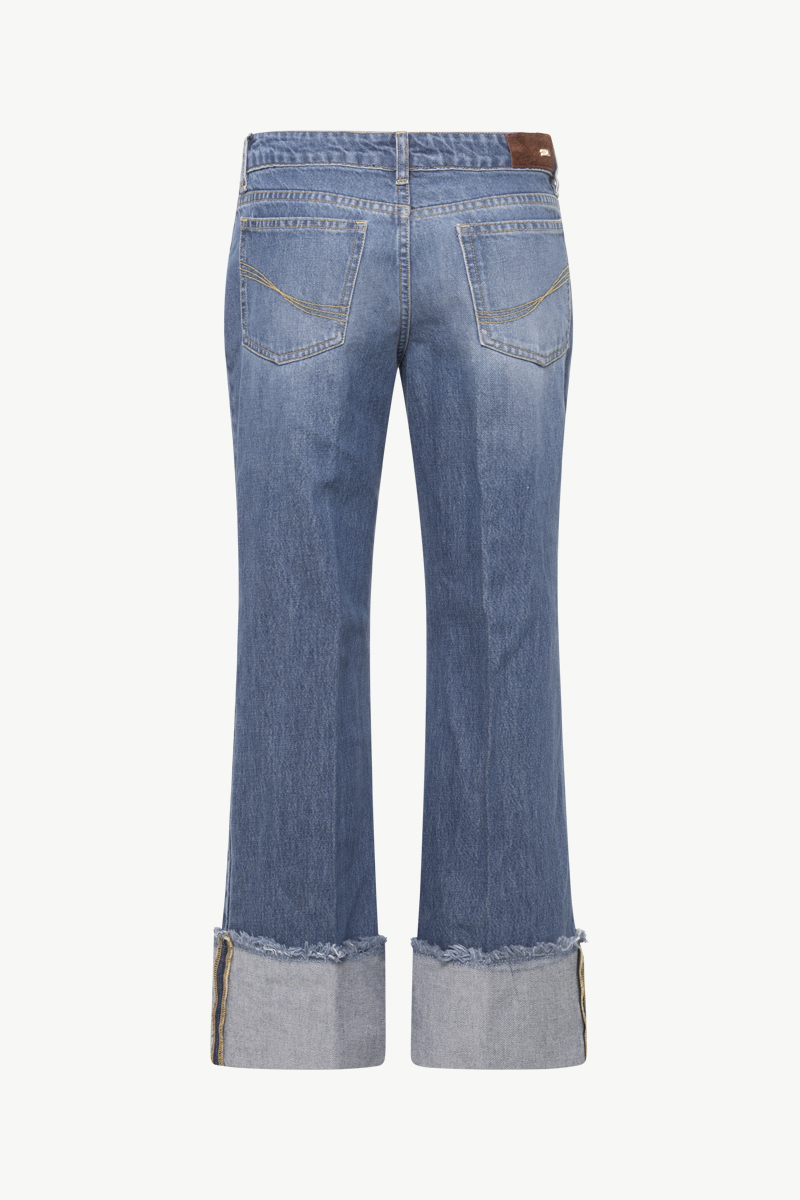 FLARED JEANS WITH LAPEL