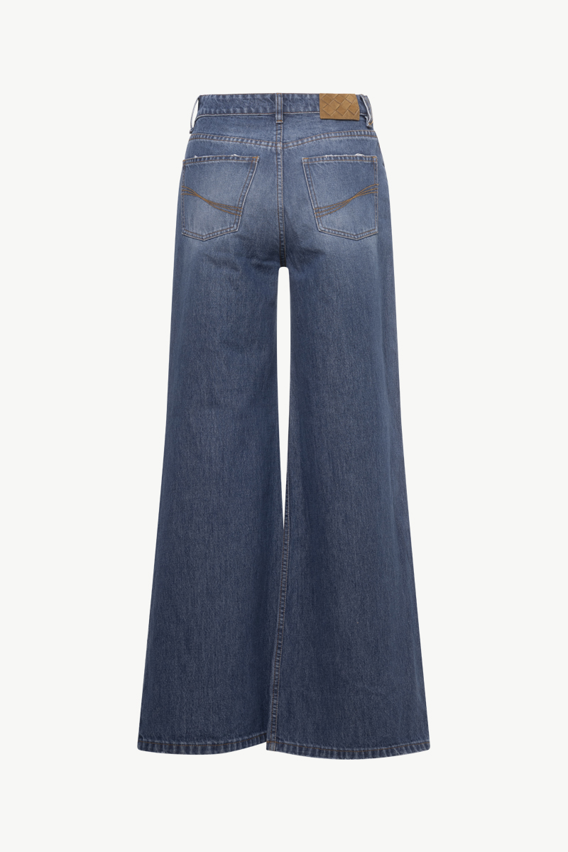 WIDE LEG DENIM TROUSERS