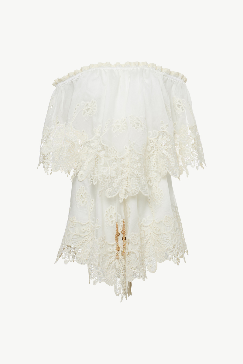 ΟΛΟΣΩΜΟ ΣΟΡΤΣ ΜΕ ΔΑΝΤΕΛΑ OFF-SHOULDER ΟΛΟΣΩΜΟ ΣΟΡΤΣ ΜΕ ΔΑΝΤΕΛΑ OFF-SHOULDER