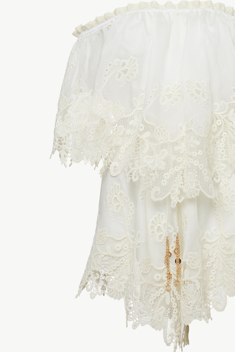 ΟΛΟΣΩΜΟ ΣΟΡΤΣ ΜΕ ΔΑΝΤΕΛΑ OFF-SHOULDER ΟΛΟΣΩΜΟ ΣΟΡΤΣ ΜΕ ΔΑΝΤΕΛΑ OFF-SHOULDER