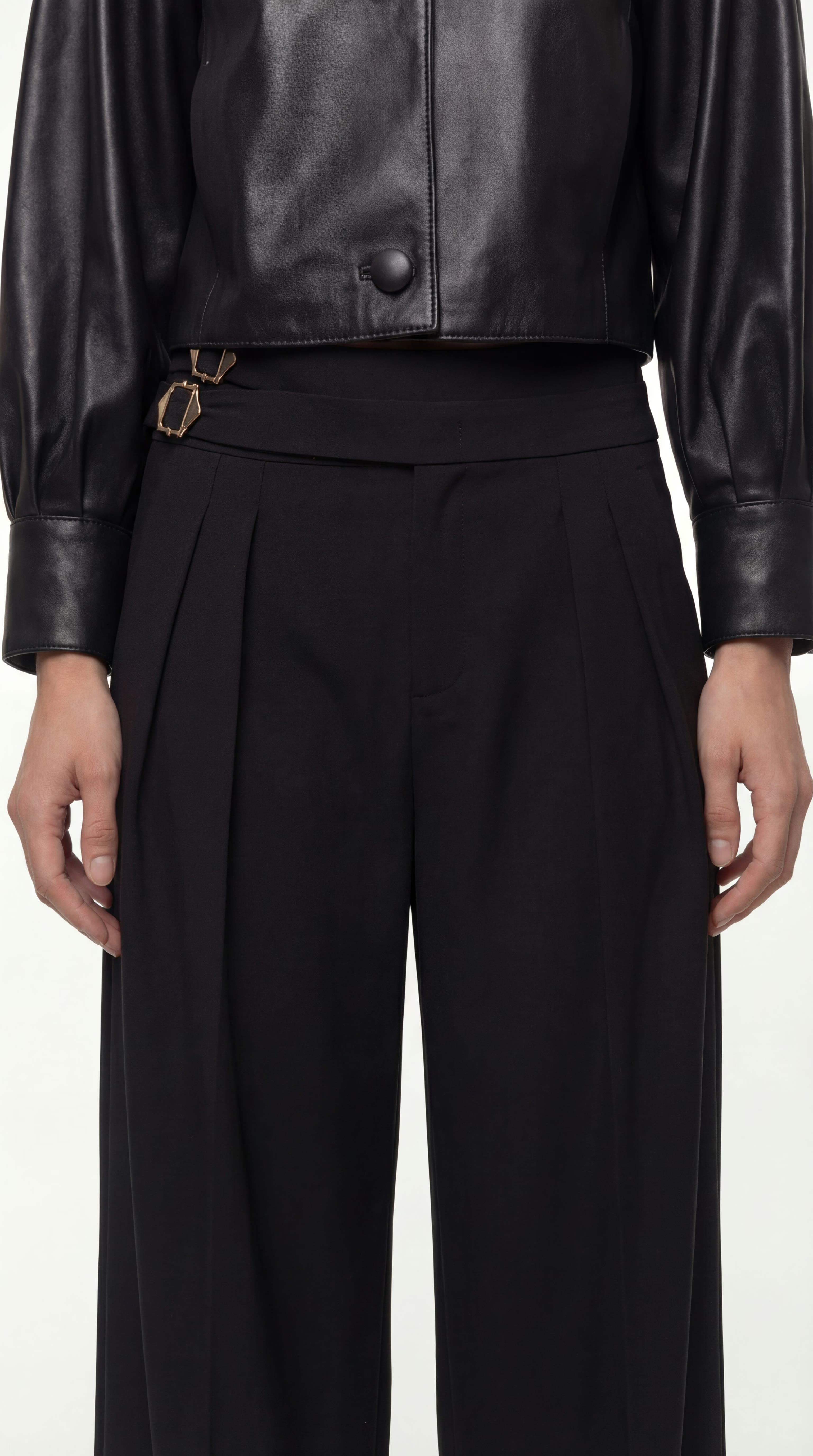 DOUBLE-PLEATED TROUSERS
