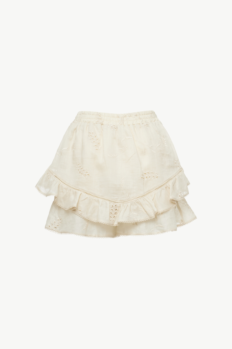 LACE MINI SKIRT WITH RUFFLES