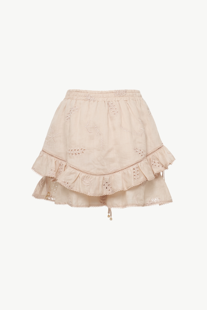 LACE MINI SKIRT WITH RUFFLES
