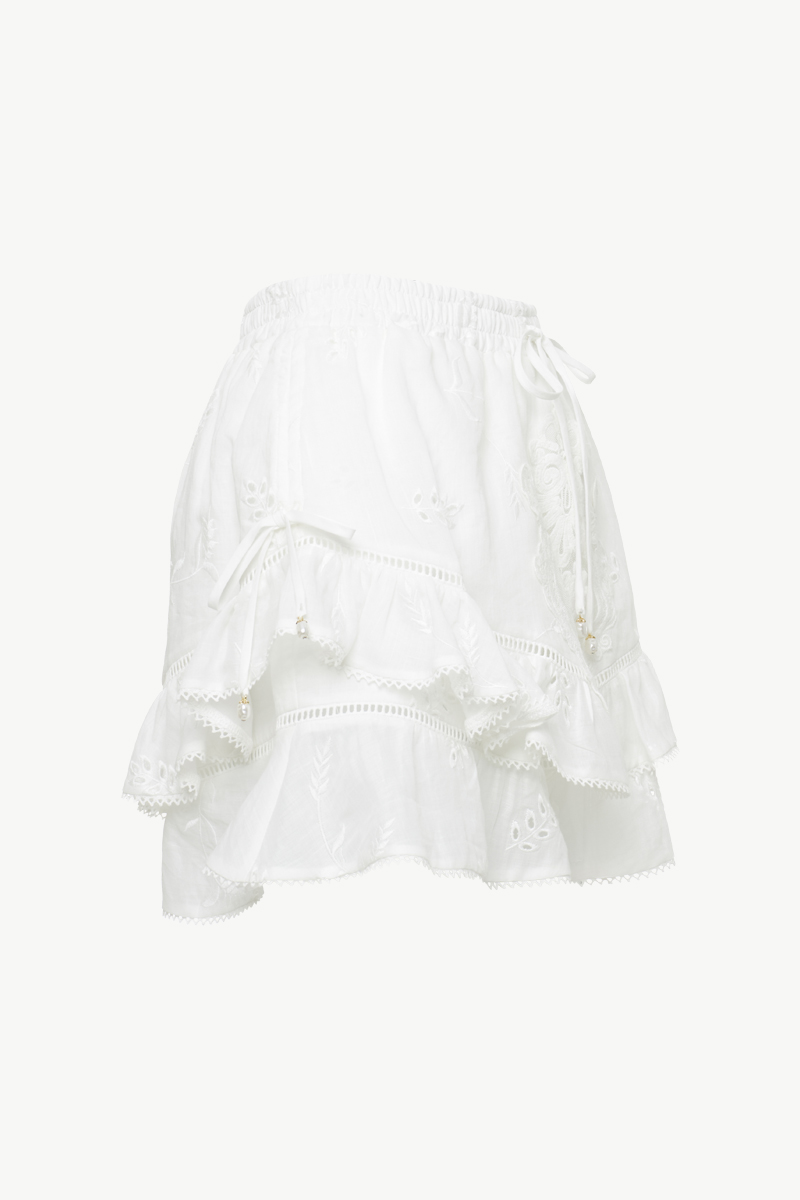 LACE MINI SKIRT WITH RUFFLES