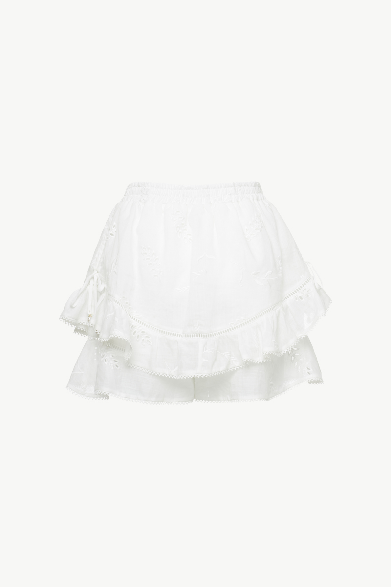 LACE MINI SKIRT WITH RUFFLES