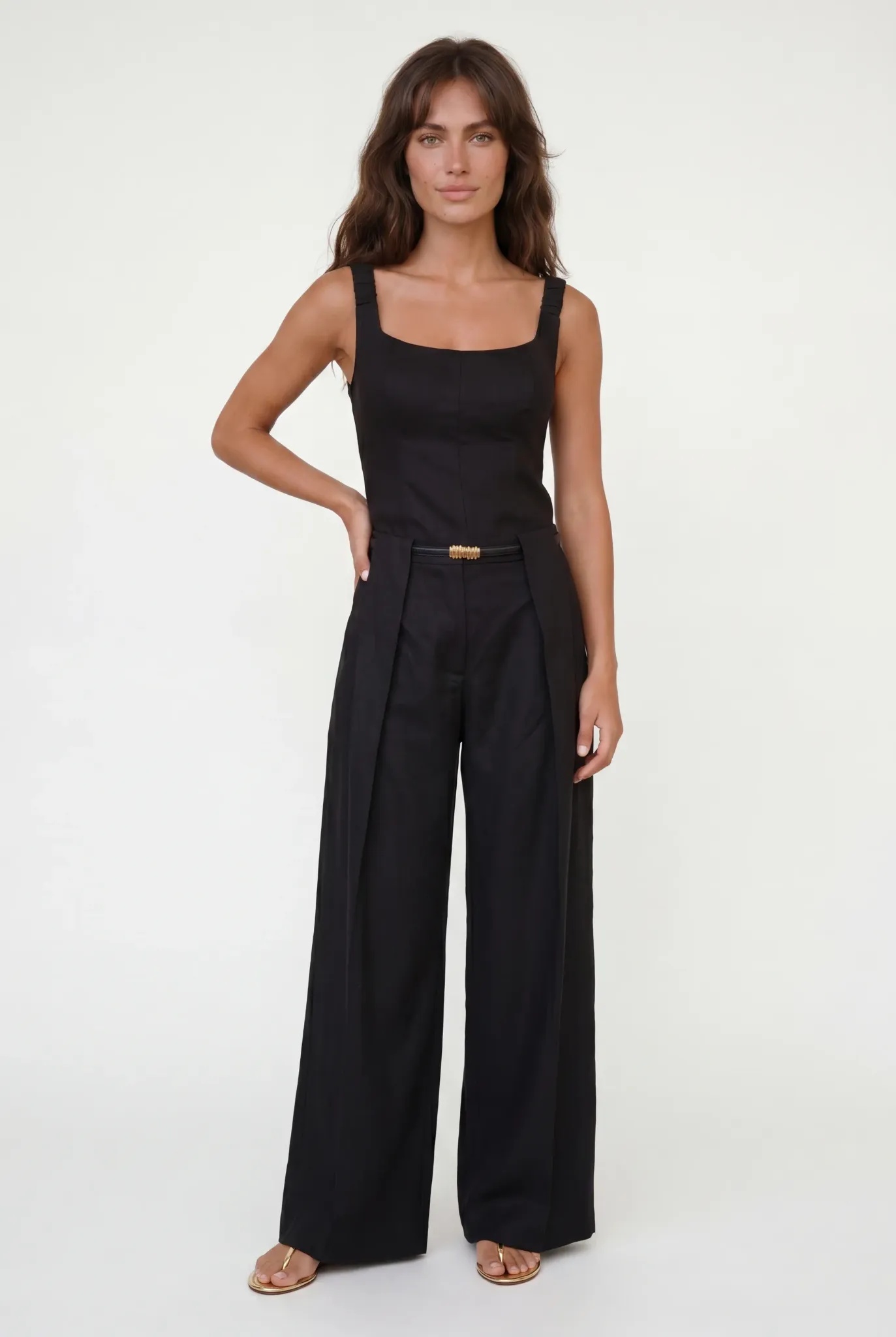 PLEATED TROUSERS