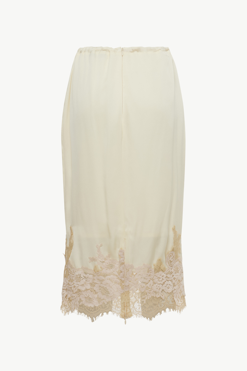 SILK MIDI SKIRT