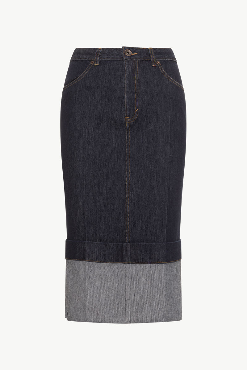 DENIM MIDI SKIRT