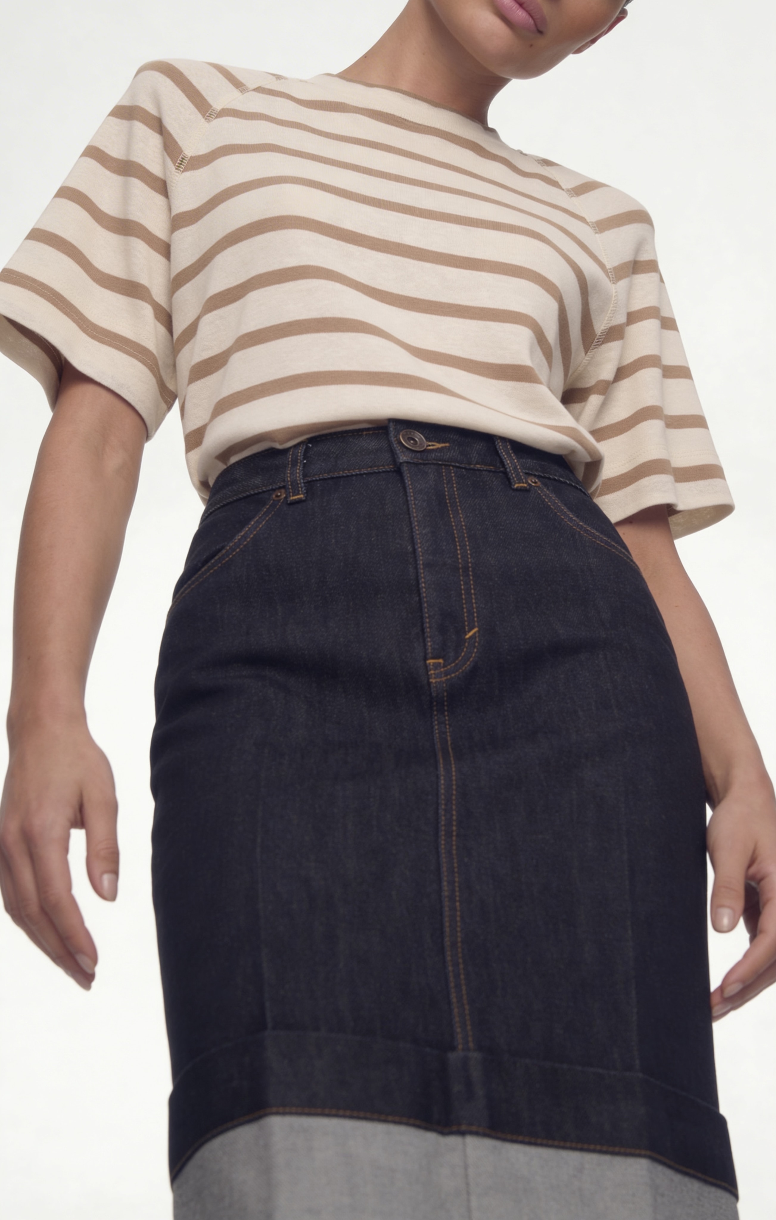 DENIM MIDI SKIRT