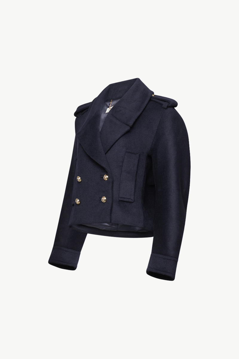 CROPPED JACKET WITH EPAULETTES CROPPED JACKET WITH EPAULETTES