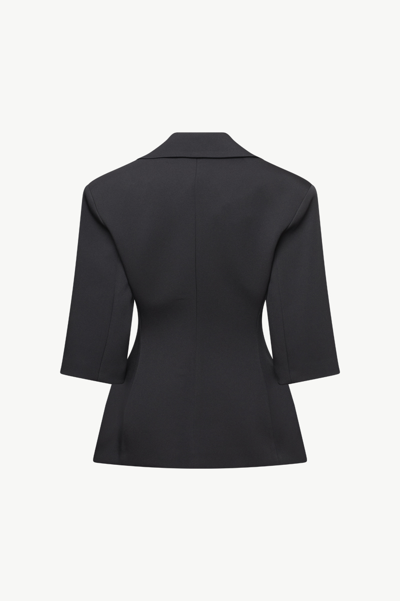 FITTED DOUBLE-BREASTED BLAZER FITTED DOUBLE-BREASTED BLAZER