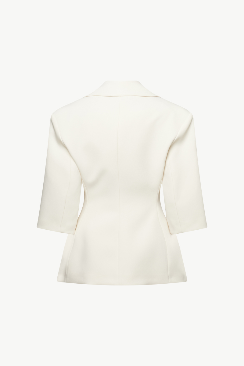 FITTED DOUBLE-BREASTED BLAZER FITTED DOUBLE-BREASTED BLAZER