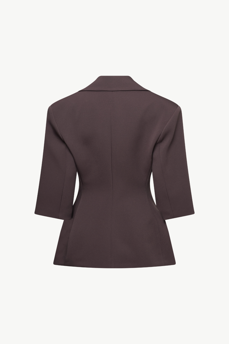 FITTED DOUBLE-BREASTED BLAZER FITTED DOUBLE-BREASTED BLAZER