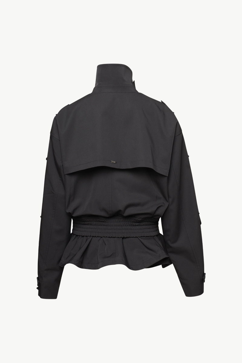 JACKET WITH RUFFLED HEM JACKET WITH RUFFLED HEM