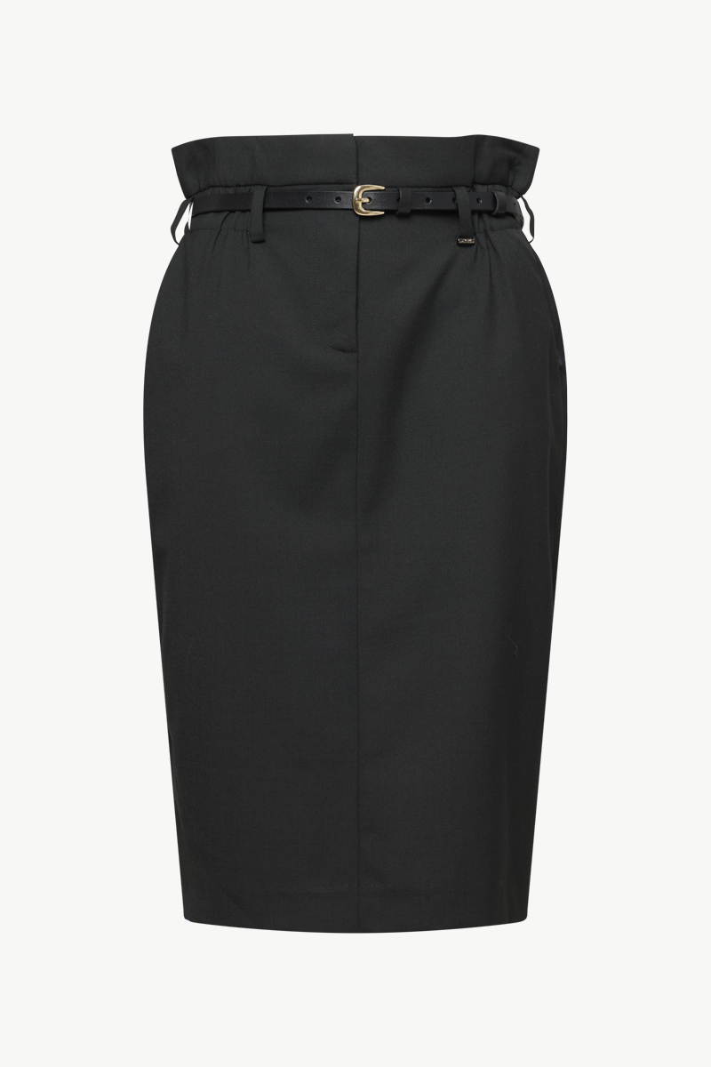 SKIRT WITH LEATHER BELT