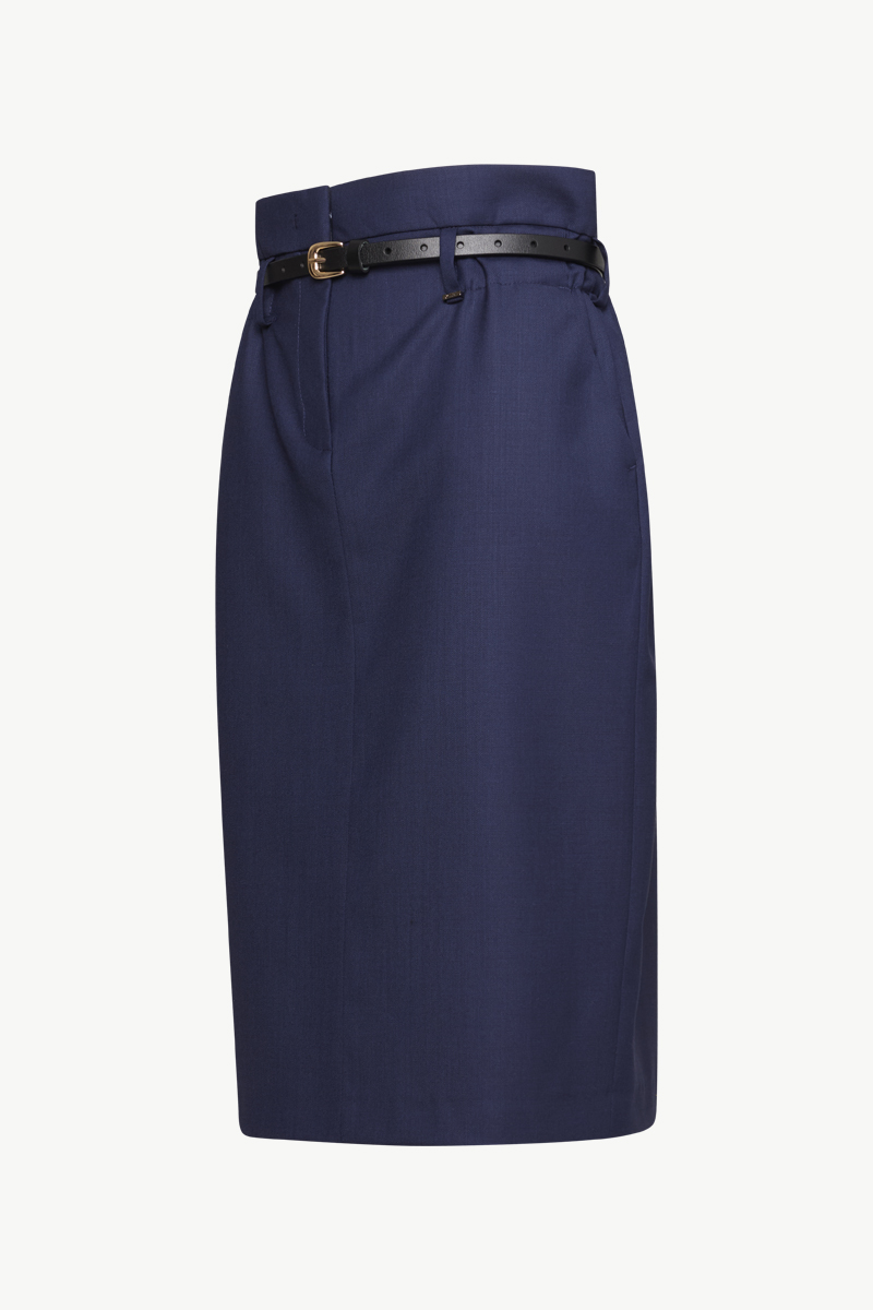 SKIRT WITH LEATHER BELT SKIRT WITH LEATHER BELT