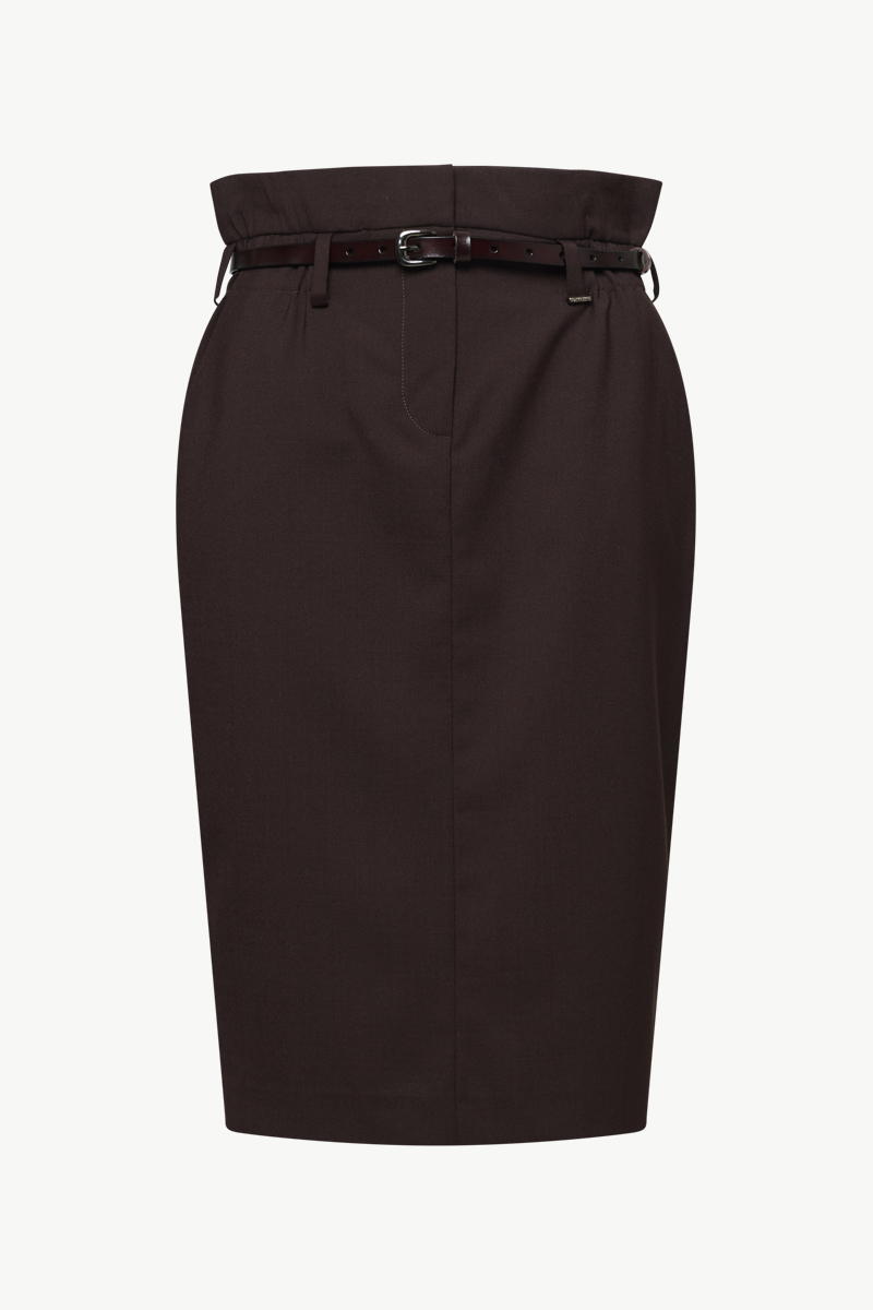 SKIRT WITH LEATHER BELT SKIRT WITH LEATHER BELT