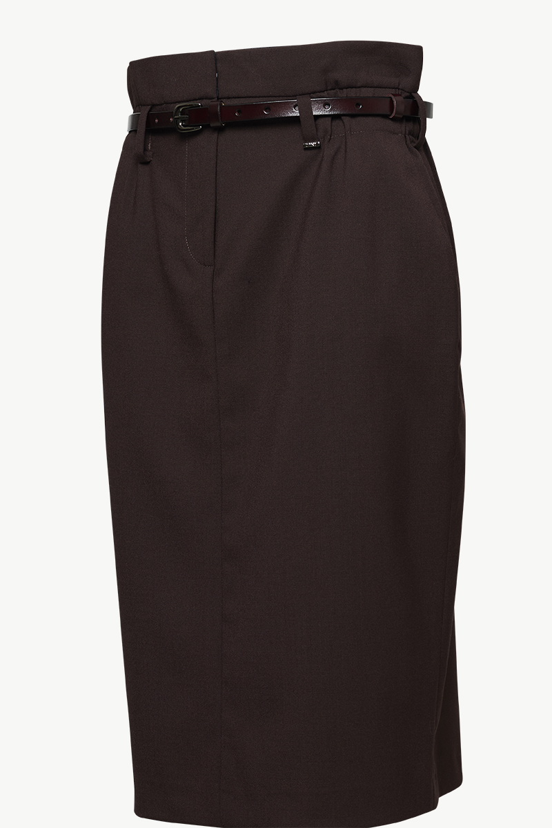 SKIRT WITH LEATHER BELT SKIRT WITH LEATHER BELT