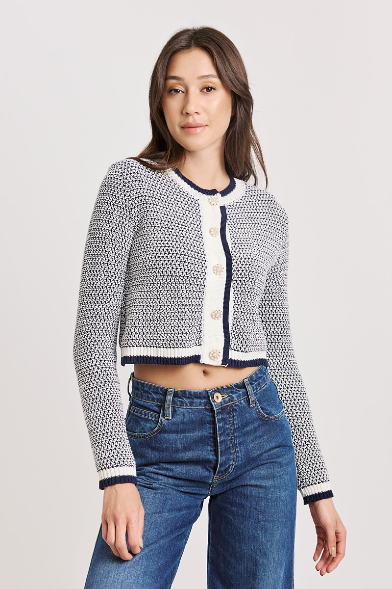KNIT JACKET WITH BUTTONS