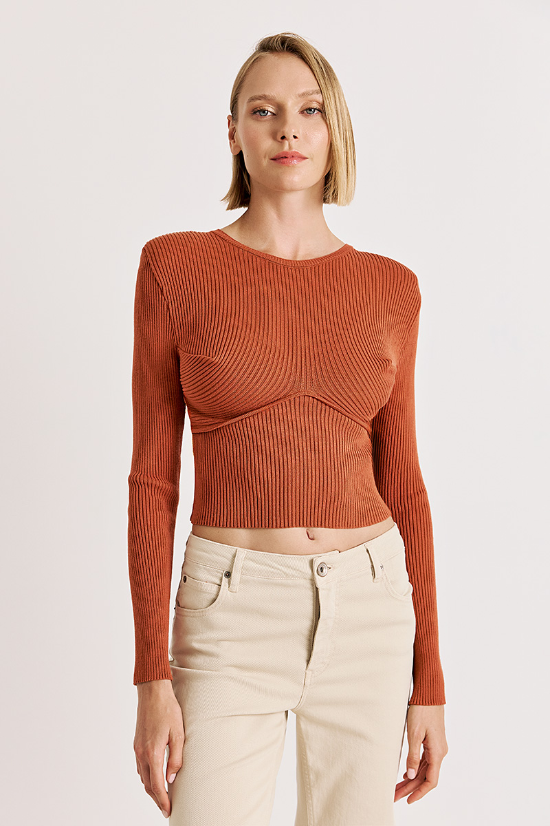 KNIT TOP WITH LONG SLEEVE