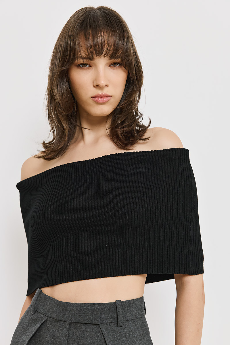 KNITTED CROPPED TOP