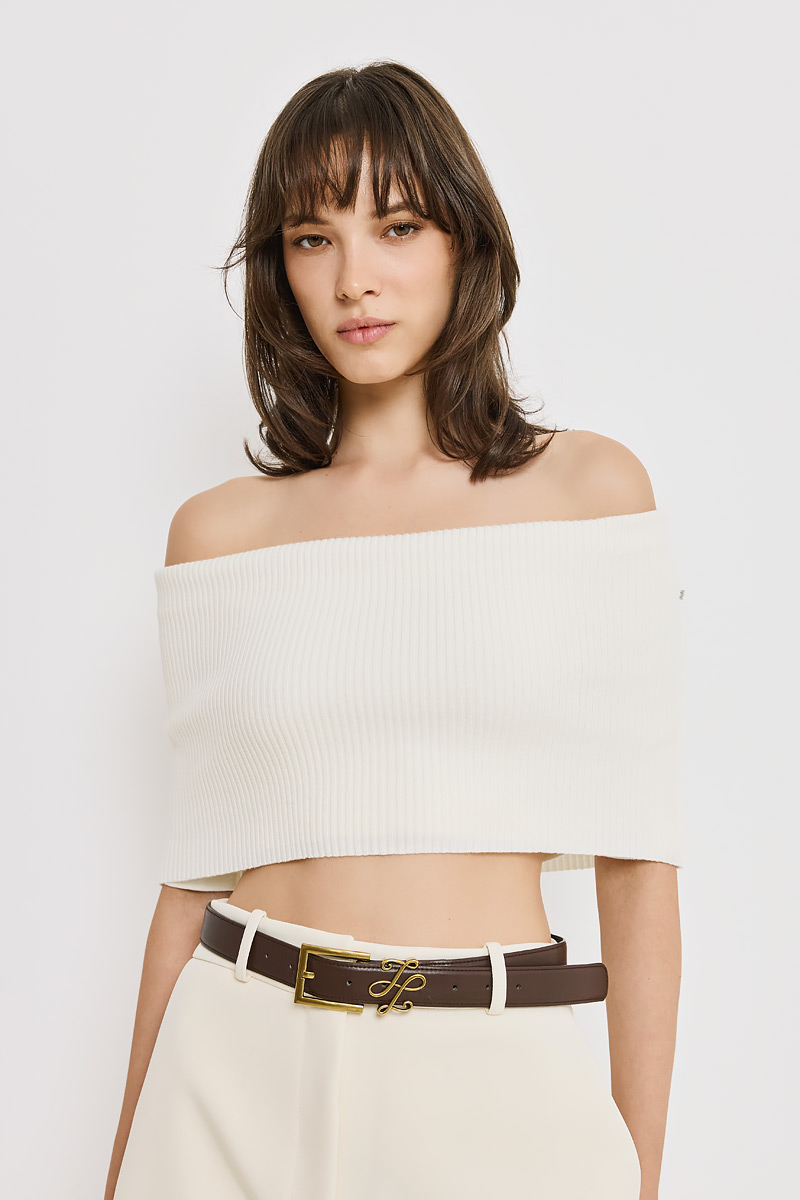KNITTED CROPPED TOP