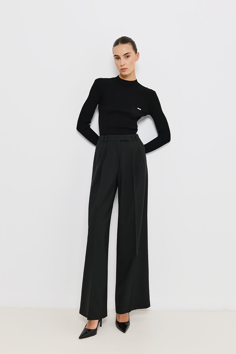 RIBBED TOP WITH FRONT POCKET