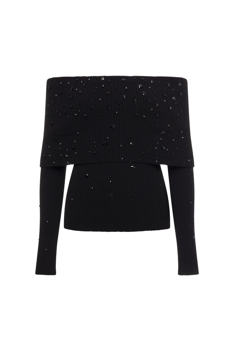 OFF-SHOULDER KNIT TOP OFF-SHOULDER KNIT TOP