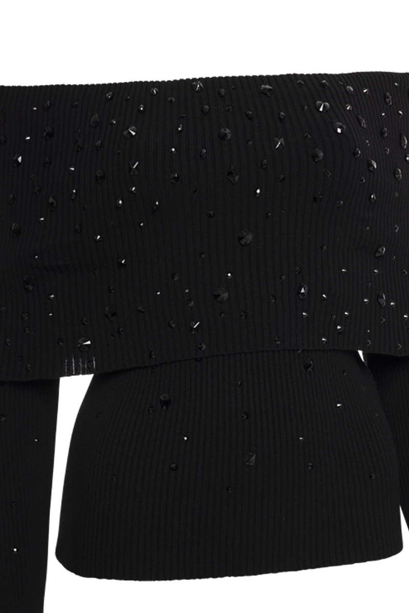 OFF-SHOULDER KNIT TOP OFF-SHOULDER KNIT TOP