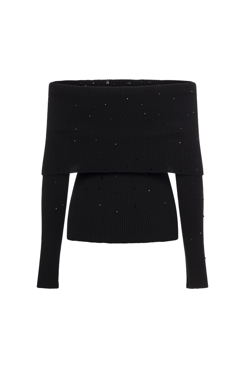 OFF-SHOULDER KNIT TOP OFF-SHOULDER KNIT TOP