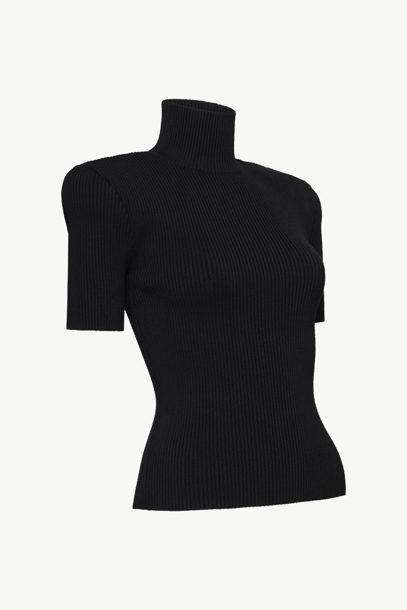 RIBBED HIGH NECK TOP RIBBED HIGH NECK TOP
